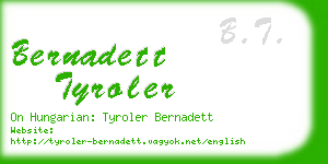 bernadett tyroler business card